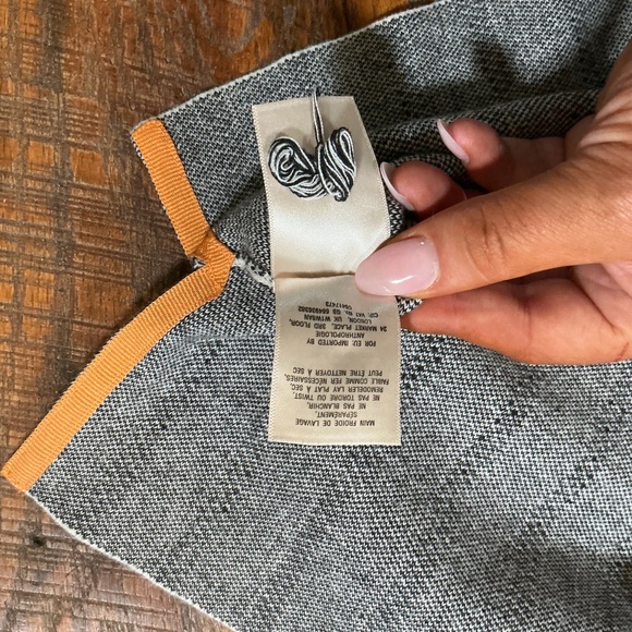 MOTH Striped Mock Neck Sleeveless Sweater Tank Top Small Black White - Picture 7 of 7